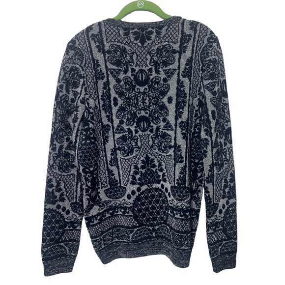 ASOS knitted Metallic yarn Sweater in Navy and Silver metallic sz Xs Mens - Picture 5 of 10
